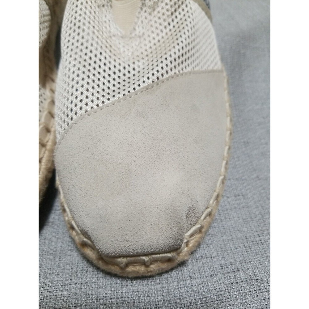 TOMS Alpargata Rope Espadrille Slip On Suede Mesh Womens Size 9 Flats Beige - Picture 13 of 16